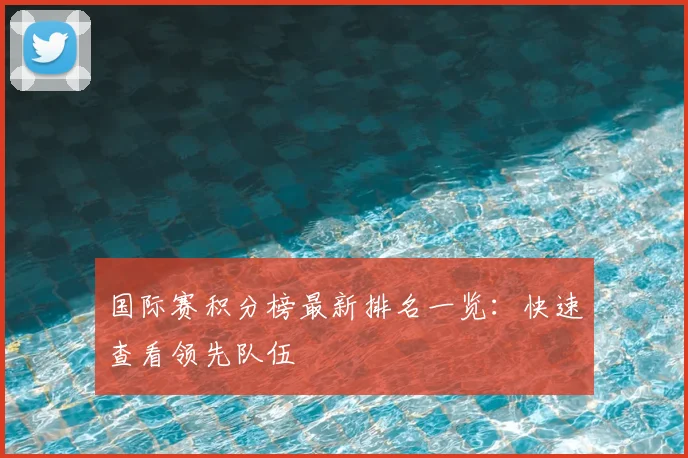 国际赛积分榜最新排名一览：快速查看领先队伍
